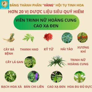 Thành phần viên trinh nữ hoàng cung cao xạ đen