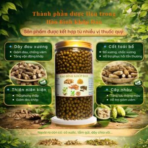 Thành phần dược liệu trong Hào Bình Khớp Đan