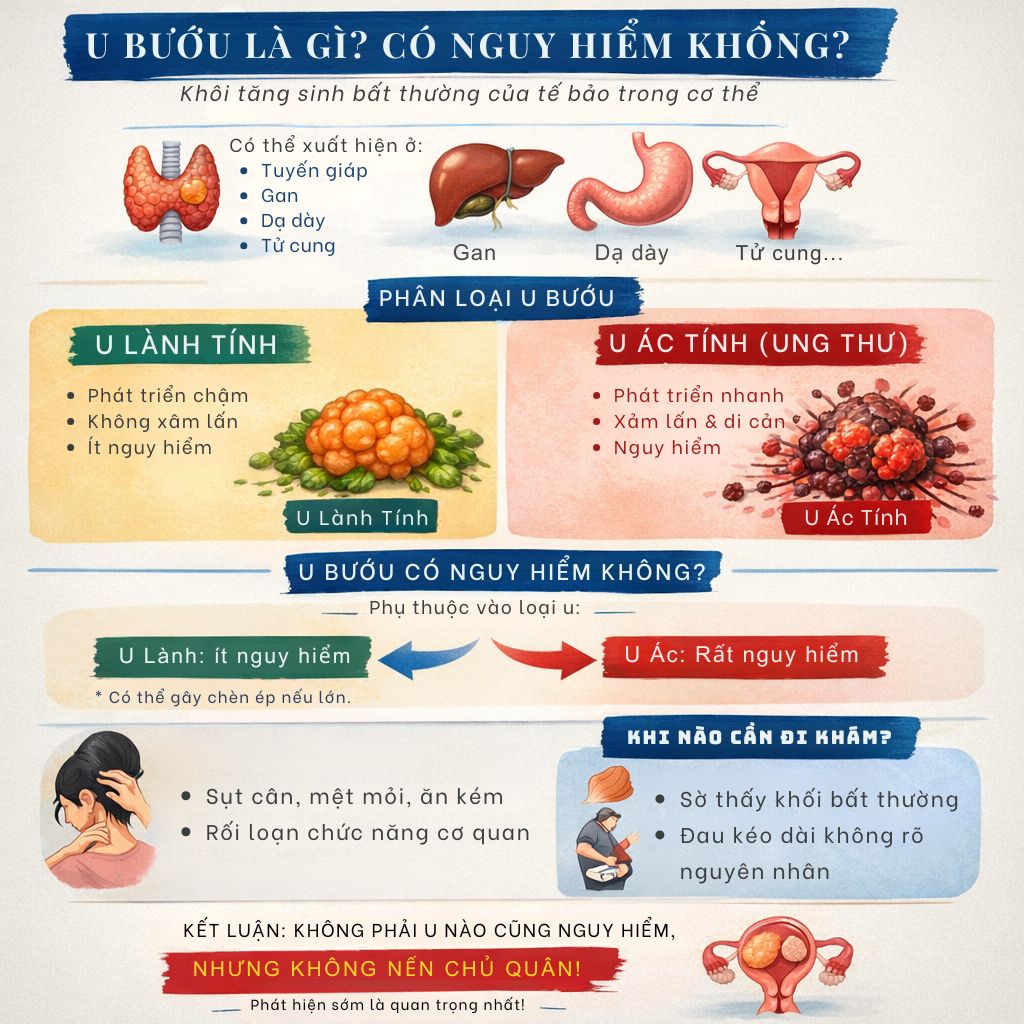 U bướu là gì? Có nguy hiểm không? U bướu là gì? Có nguy hiểm không?