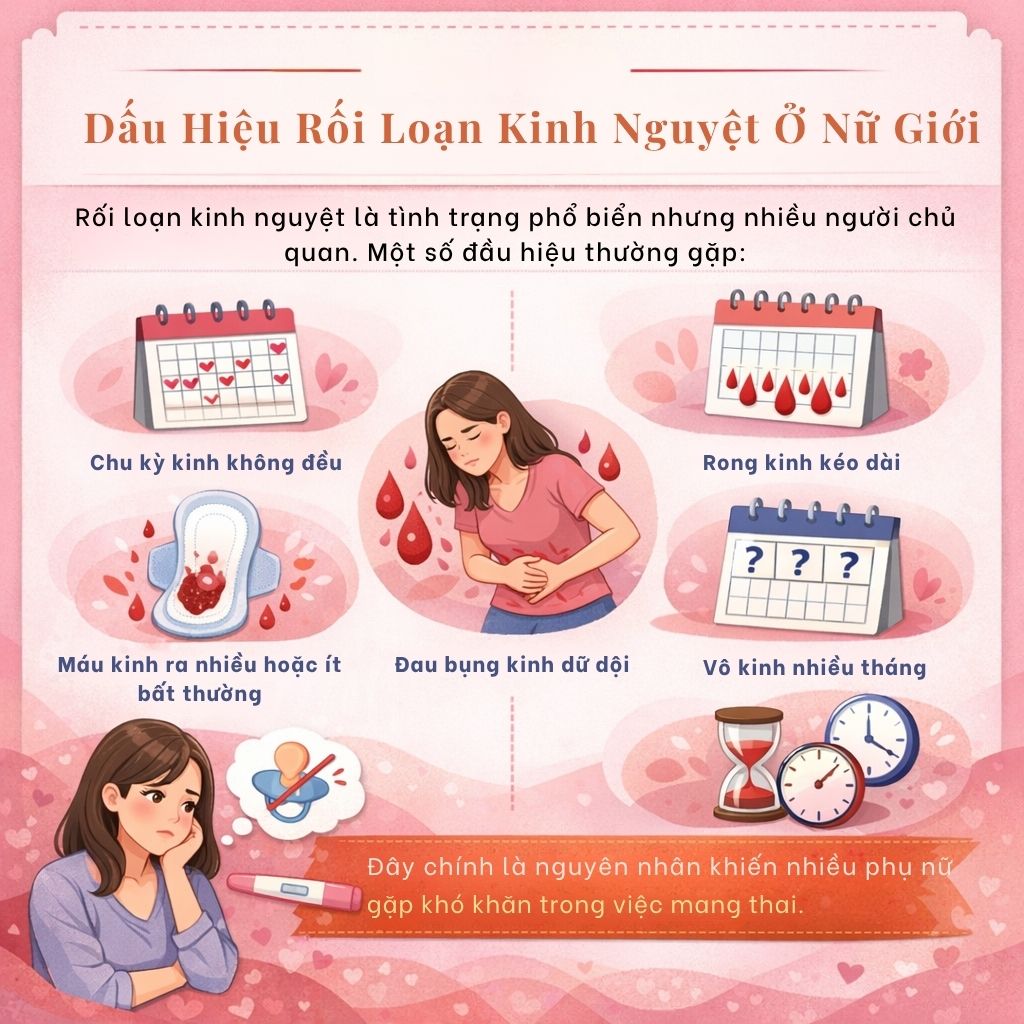 Dấu Hiệu Rối Loạn Kinh Nguyệt Ở Nữ Giới Dấu Hiệu Rối Loạn Kinh Nguyệt Ở Nữ Giới