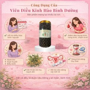 Viên Điều Kinh Hào Bình Đường – Giải Pháp Đông Y Hỗ Trợ Kinh Nguyệt Ổn Định, Dễ Thụ Thai Công Dụng Của Viên Điều Kinh Hào Bình Đường