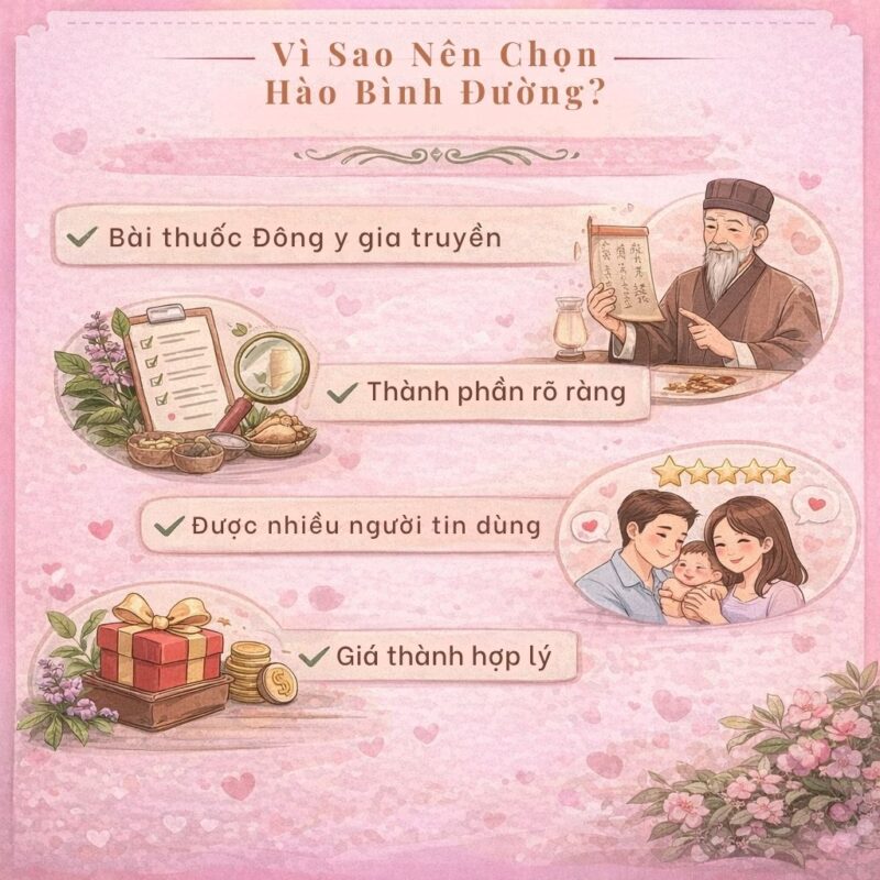 Viên Điều Kinh Hào Bình Đường – Giải Pháp Đông Y Hỗ Trợ Kinh Nguyệt Ổn Định, Dễ Thụ Thai Vì Sao Nên Chọn Viên Điều Kinh Đông Y Hào Bình Đường?