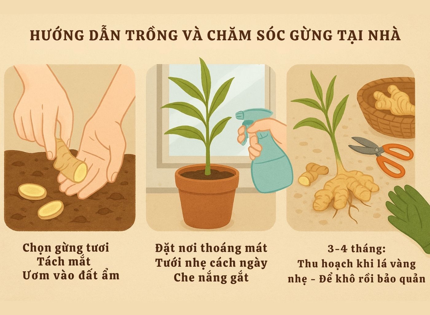 Gừng Tươi – Cây Thuốc Ấm Giúp Phòng Lạnh, Trị Ho, Đầy Hơi gừng tươi – cây thuốc ấm giúp phòng lạnh, trị ho, đầy hơi - hưỡng dẫn trồng gừng