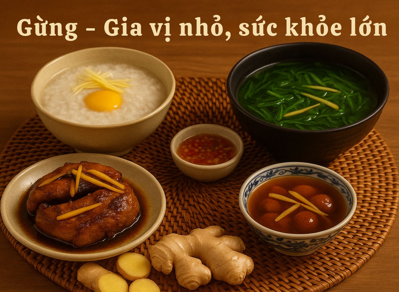 Gừng Tươi – Cây Thuốc Ấm Giúp Phòng Lạnh, Trị Ho, Đầy Hơi gừng tươi – cây thuốc ấm giúp phòng lạnh, trị ho, đầy hơi trong ẩm thực