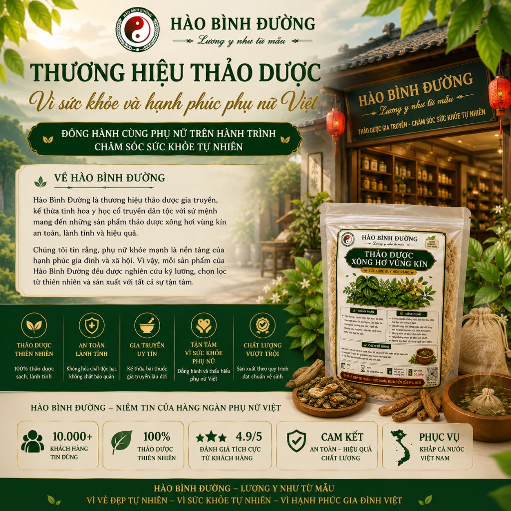 Thảo Dược Xông Hơ Vùng Kín Hào Bình Đường | 100% Thảo Dược Thiên Nhiên Chăm Sóc Phụ Nữ 11 Thảo Dược Xông Hơ Vùng Kín Hào Bình Đường | 100% Thảo Dược Thiên Nhiên Chăm Sóc Phụ Nữ 11