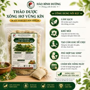 Thảo Dược Xông Hơ Vùng Kín Hào Bình Đường | 100% Thảo Dược Thiên Nhiên Chăm Sóc Phụ Nữ Thảo Dược Xông Hơ Vùng Kín Hào Bình Đường | 100% Thảo Dược Thiên Nhiên Chăm Sóc Phụ Nữ 2