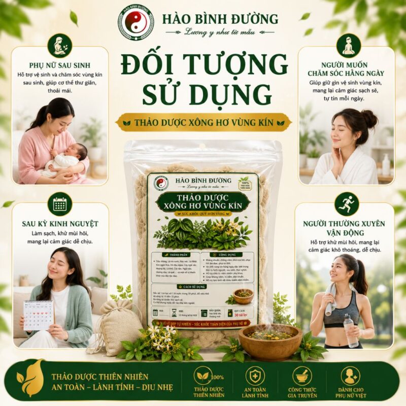Thảo Dược Xông Hơ Vùng Kín Hào Bình Đường | 100% Thảo Dược Thiên Nhiên Chăm Sóc Phụ Nữ Thảo Dược Xông Hơ Vùng Kín Hào Bình Đường | 100% Thảo Dược Thiên Nhiên Chăm Sóc Phụ Nữ 4