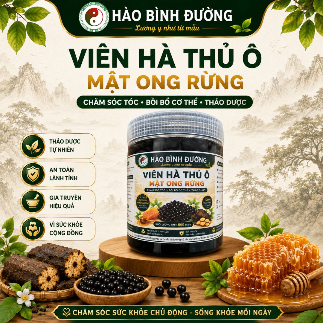 Viên Hà Thủ Ô Mật Ong Rừng Hào Bình Đường 500G - Thảo Dược Thiên Nhiên Dạng Viên Hoàn, Nguyên Liệu Chọn Lọc, Dễ Sử Dụng Viên Hà Thủ Ô Mật Ong Rừng Hào Bình Đường 500G - Thảo Dược Thiên Nhiên Dạng Viên Hoàn, Nguyên Liệu Chọn Lọc, Dễ Sử Dụng
