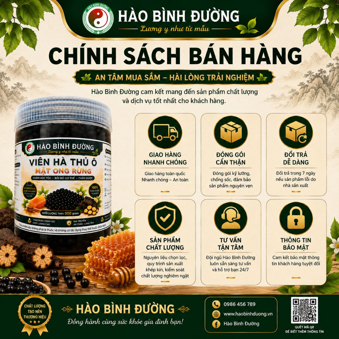 Viên Hà Thủ Ô Mật Ong Rừng Hào Bình Đường 500G - Thảo Dược Thiên Nhiên Dạng Viên Hoàn, Nguyên Liệu Chọn Lọc, Dễ Sử Dụng8 Viên Hà Thủ Ô Mật Ong Rừng Hào Bình Đường 500G - Thảo Dược Thiên Nhiên Dạng Viên Hoàn, Nguyên Liệu Chọn Lọc, Dễ Sử Dụng8